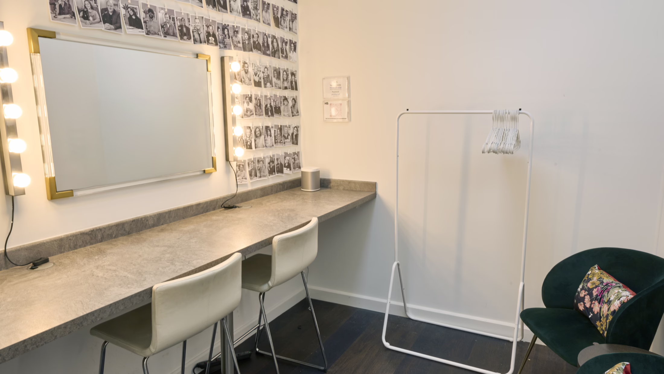 Dedicated makeup and preparation room in Studio One at Howard Shooter Studios